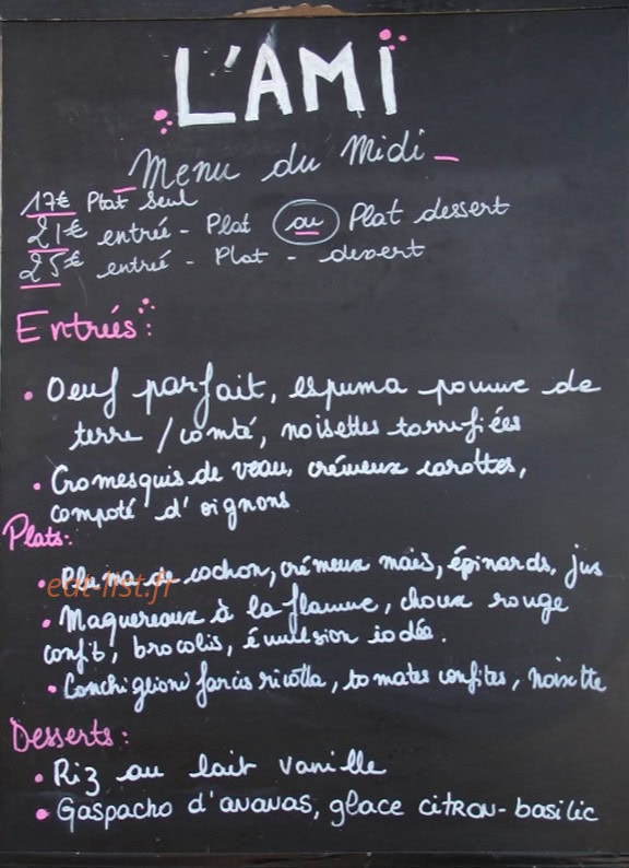 L'Ami — carte page 1