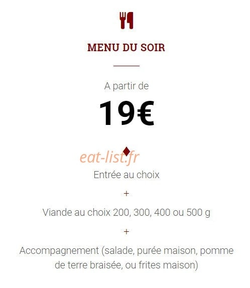 L' Argentin Grill — carte page 2
