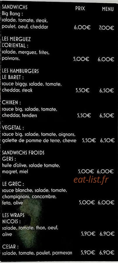 L'Atelier du Sandwich — carte page 4