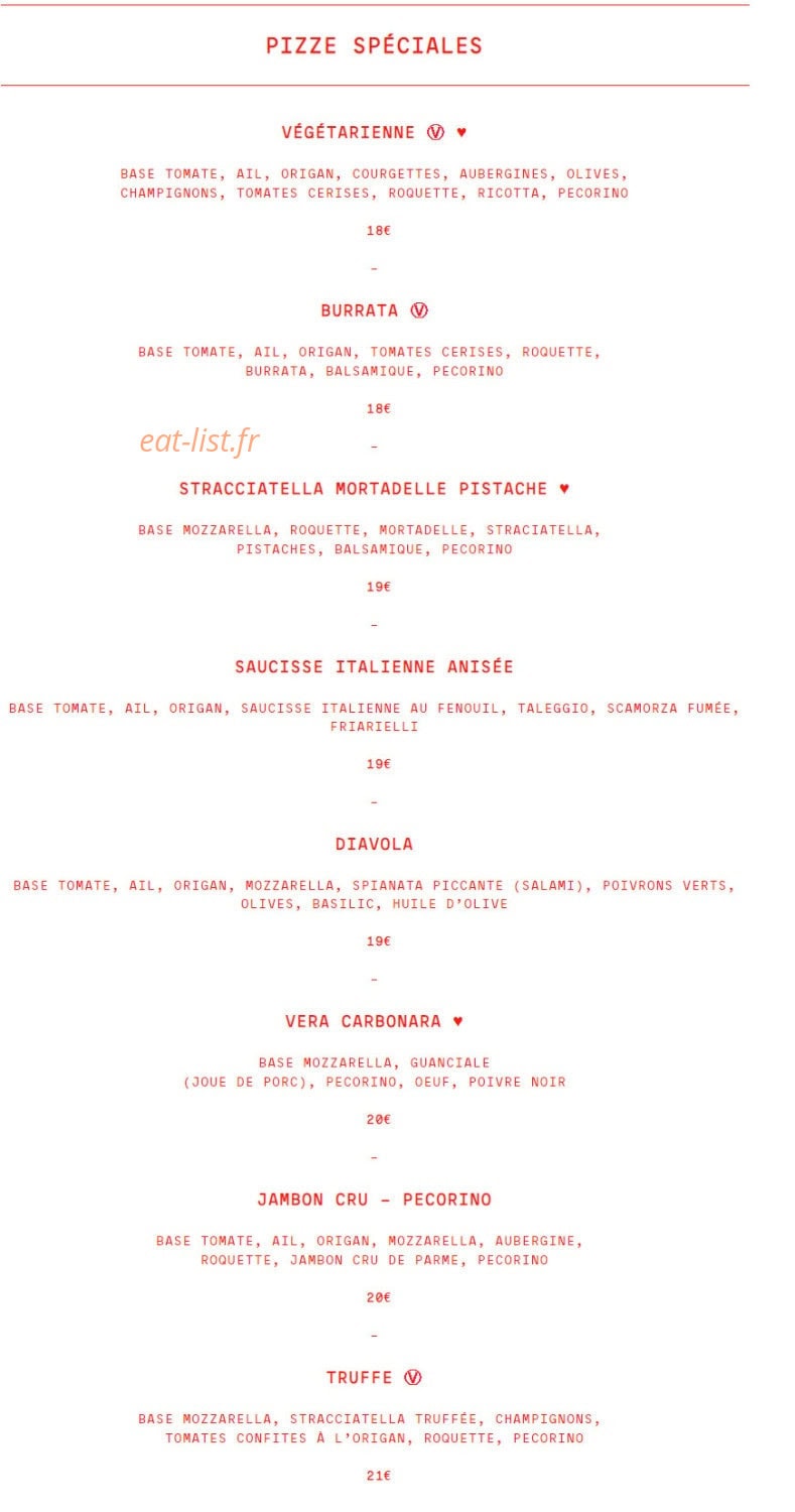 La Bella Pizza — carte page 3