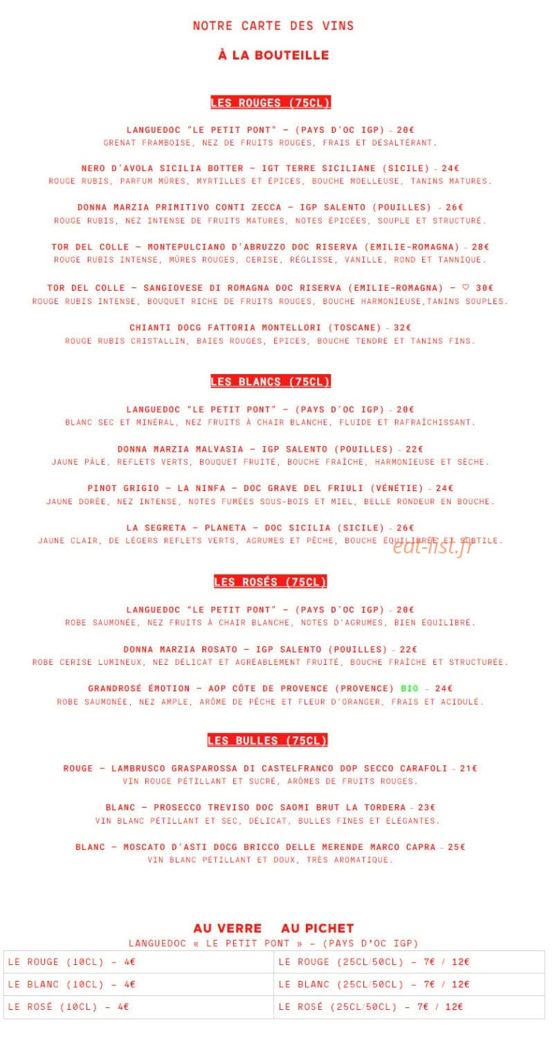 La Bella Pizza — carte page 5