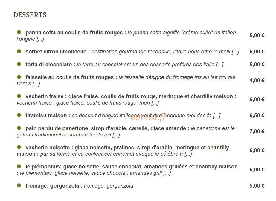 La Cantinetta — carte page 2