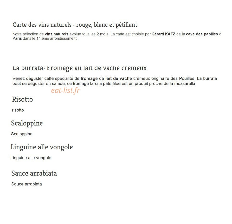 La Cantinetta — carte page 3