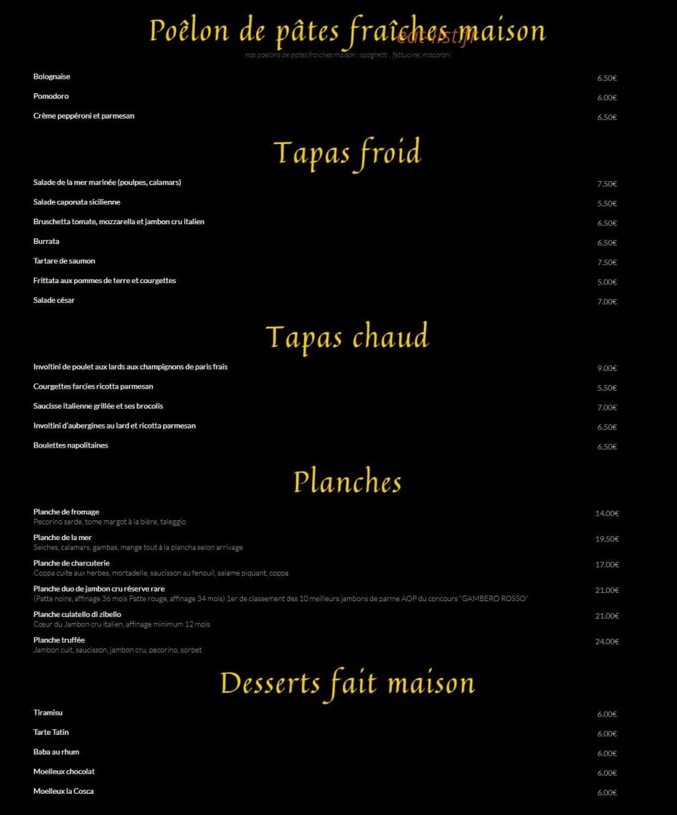 La Cosca — carte page 1