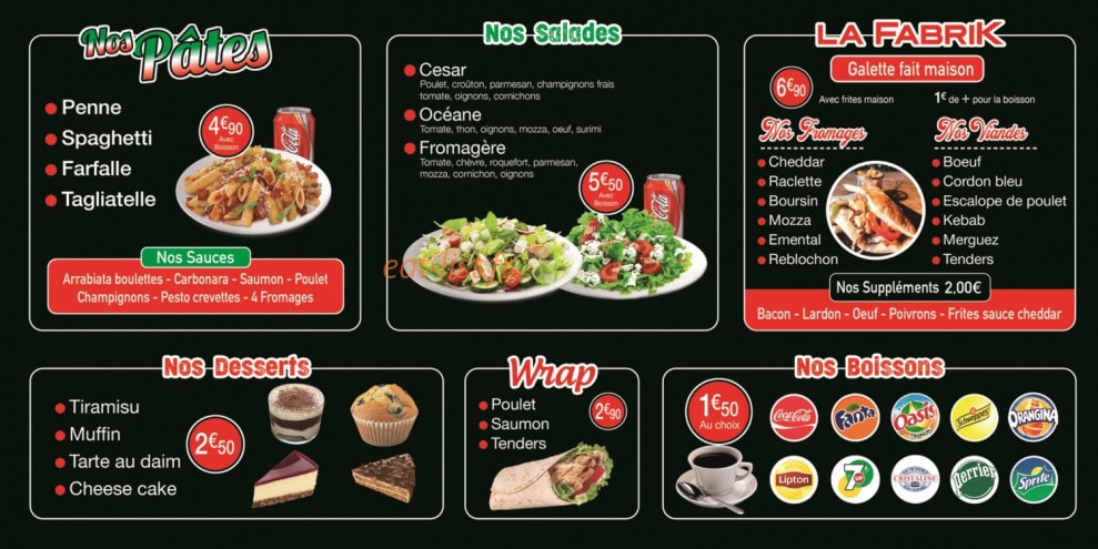 La Fabrik — carte page 2