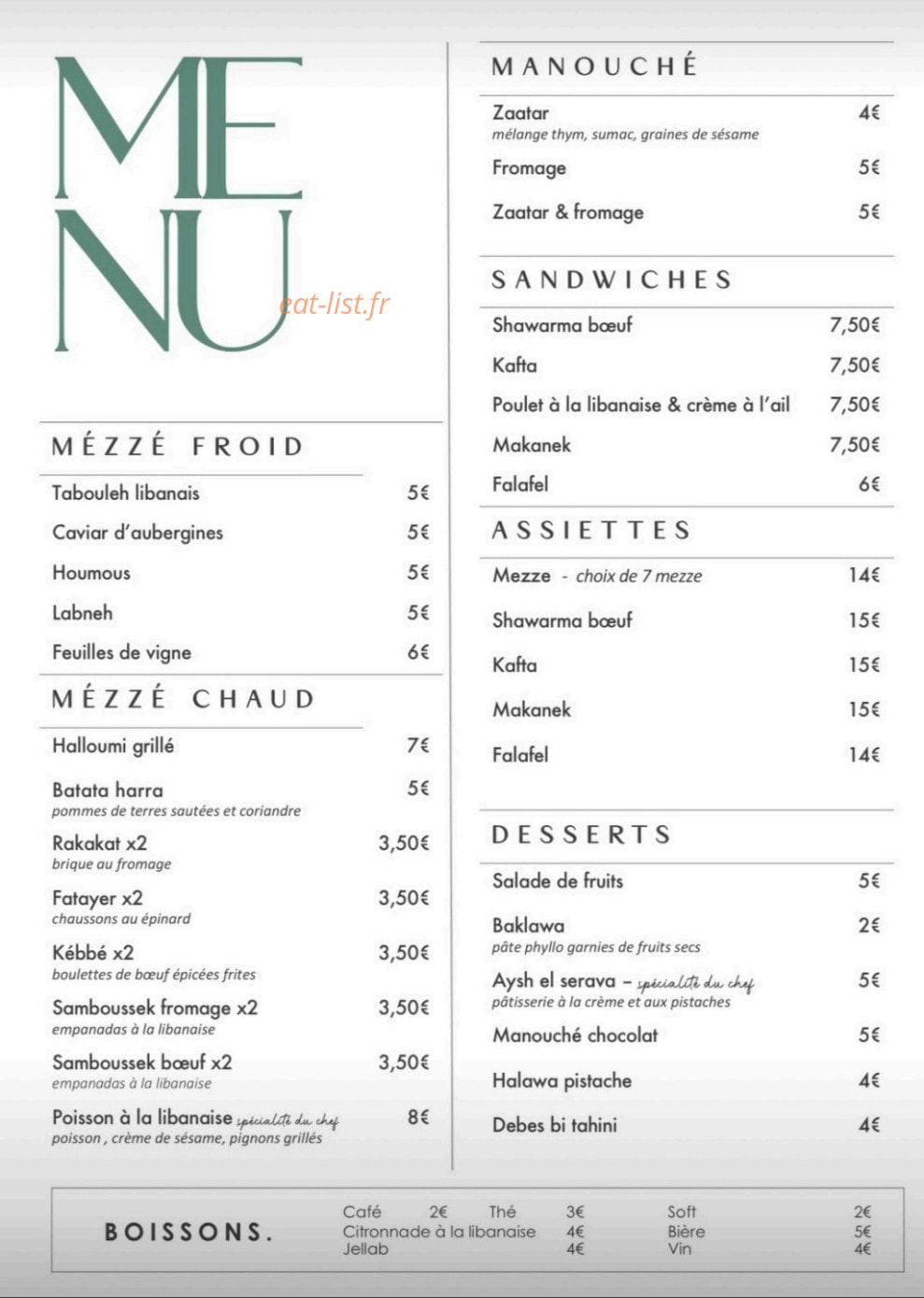 Le Beirut — carte page 1