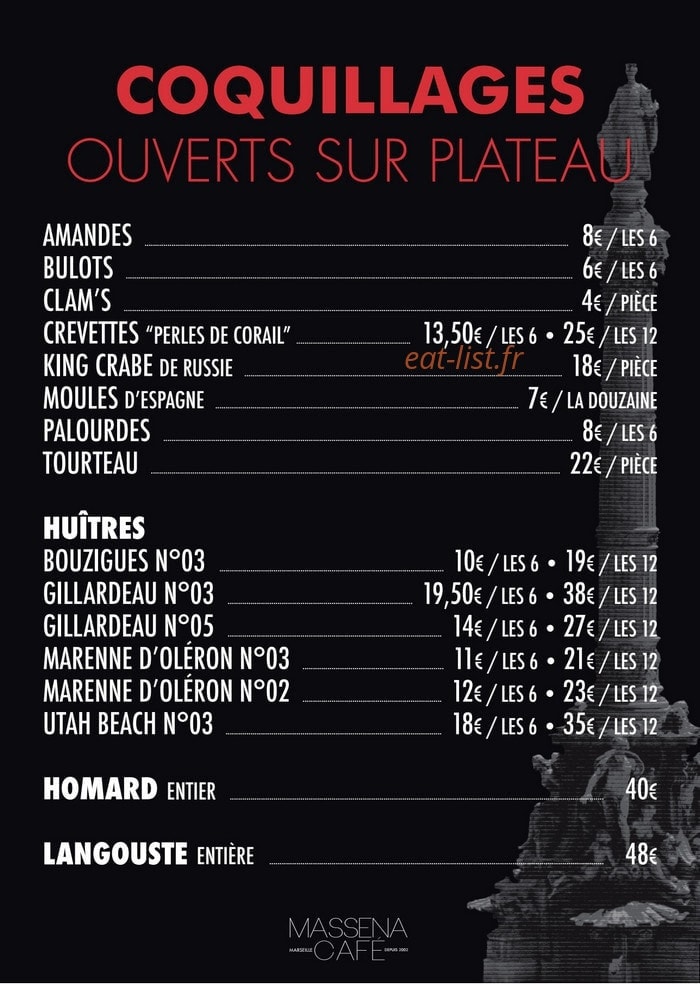 Le Massena Cafe — carte page 4