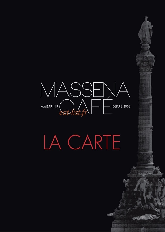 Le Massena Cafe — carte page 1