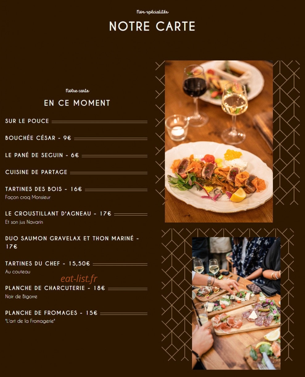 Le Petit Guste — carte page 1