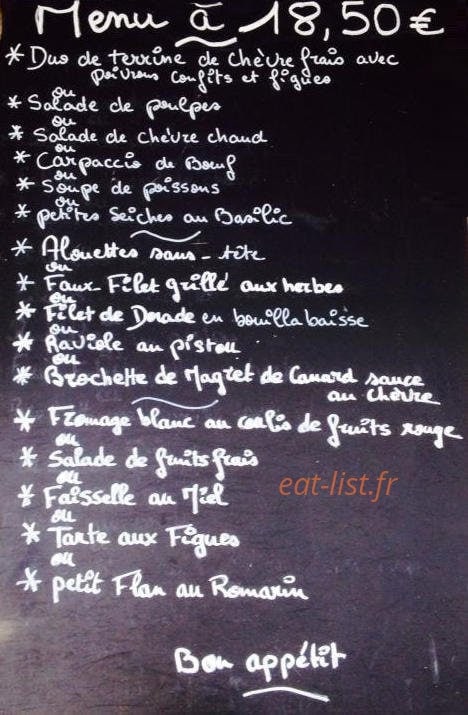 Le Resto Provençal — carte page 3