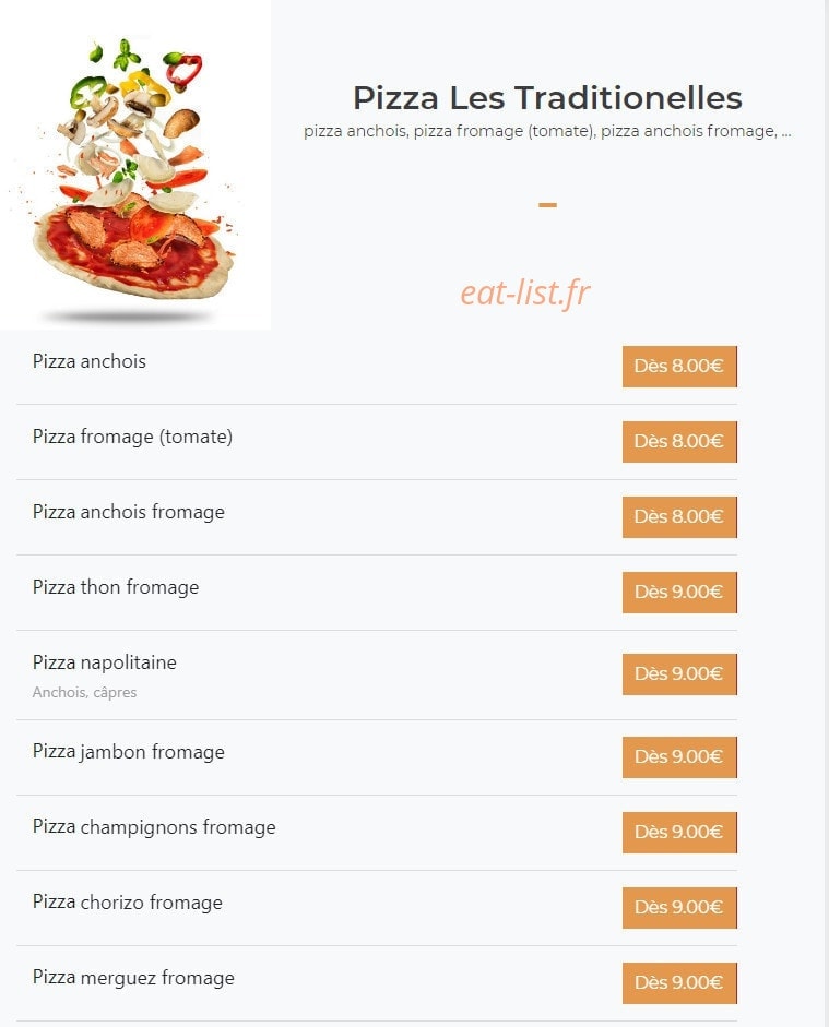 Le Temps d'une Pizza — carte page 7