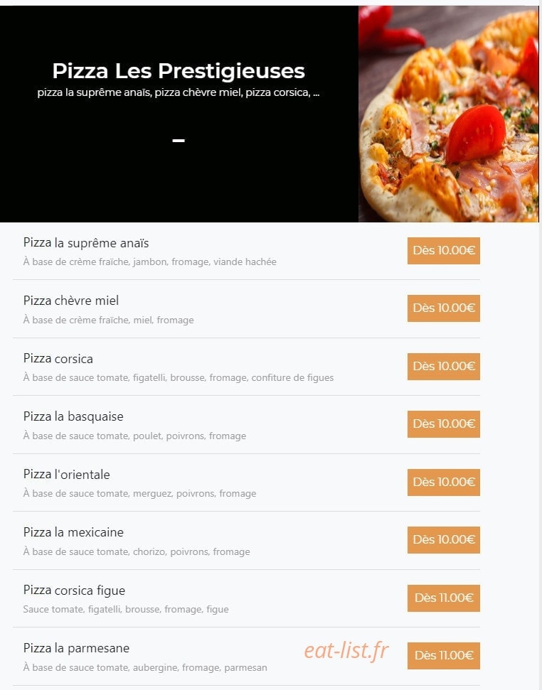 Le Temps d'une Pizza — carte page 5