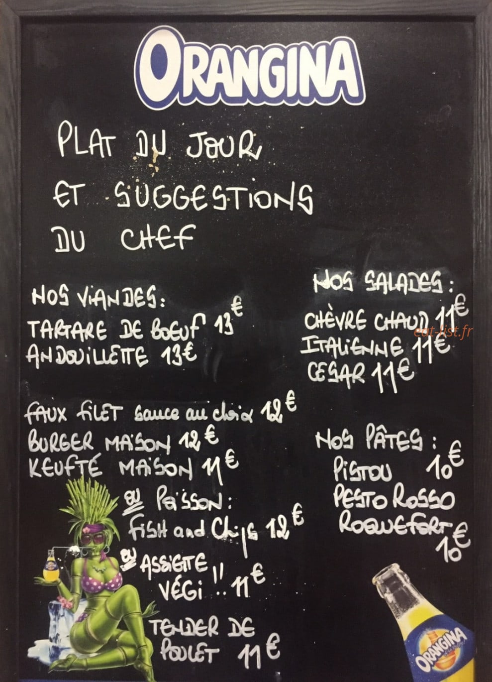 le Waldorf Cafe — carte page 1