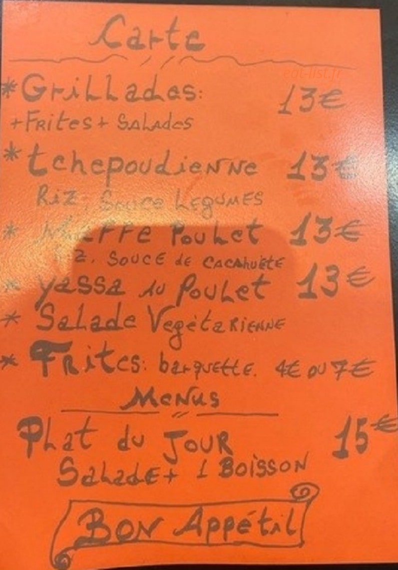 Les Délices De L’Ouest Africain — carte page 1