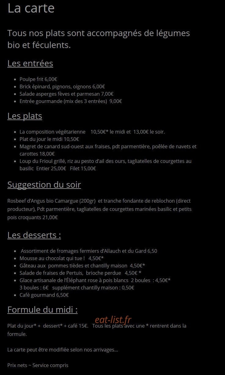 Les Grandes Gueules — carte page 1