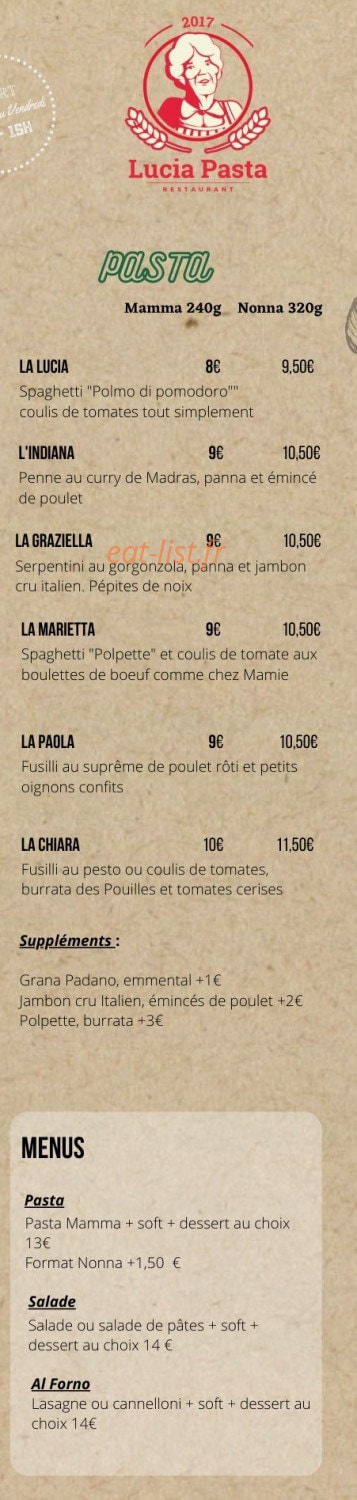 Lucia Pasta — carte page 1
