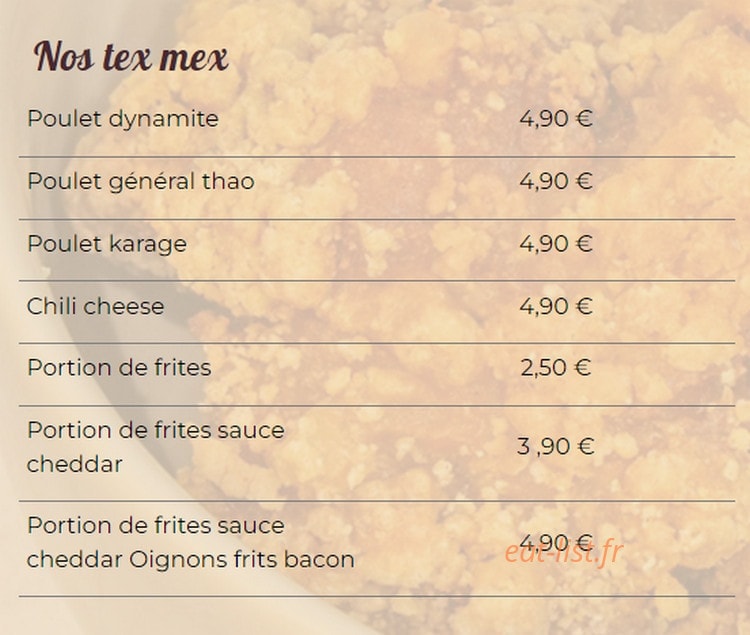 Make Your Burger — carte page 3