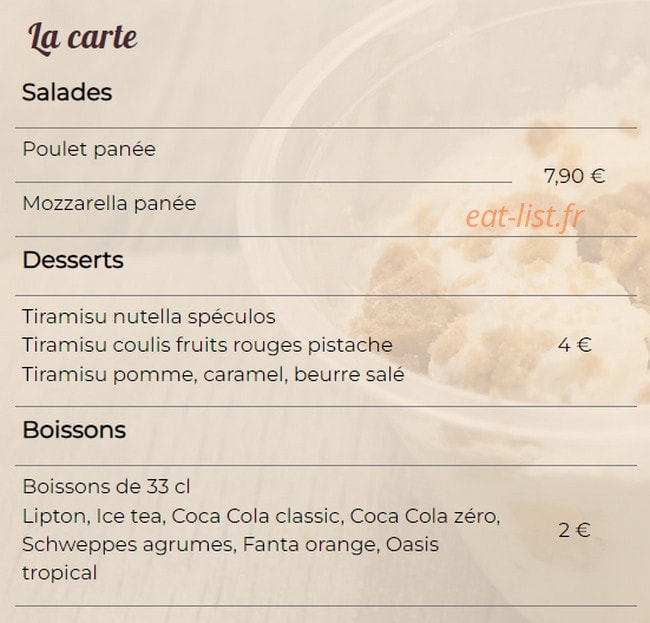 Make Your Burger — carte page 5