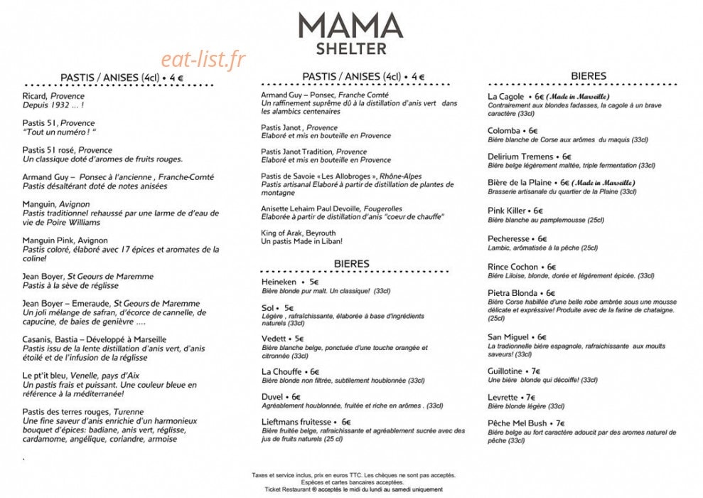 Mama shelter — carte page 10