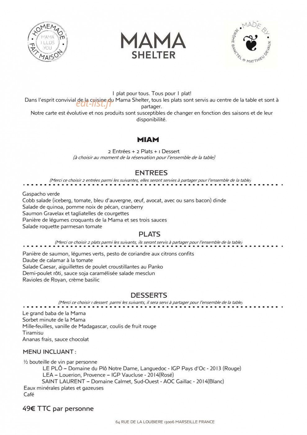 Mama shelter — carte page 8