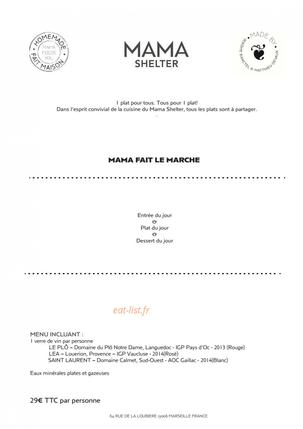 Mama shelter — carte page 6
