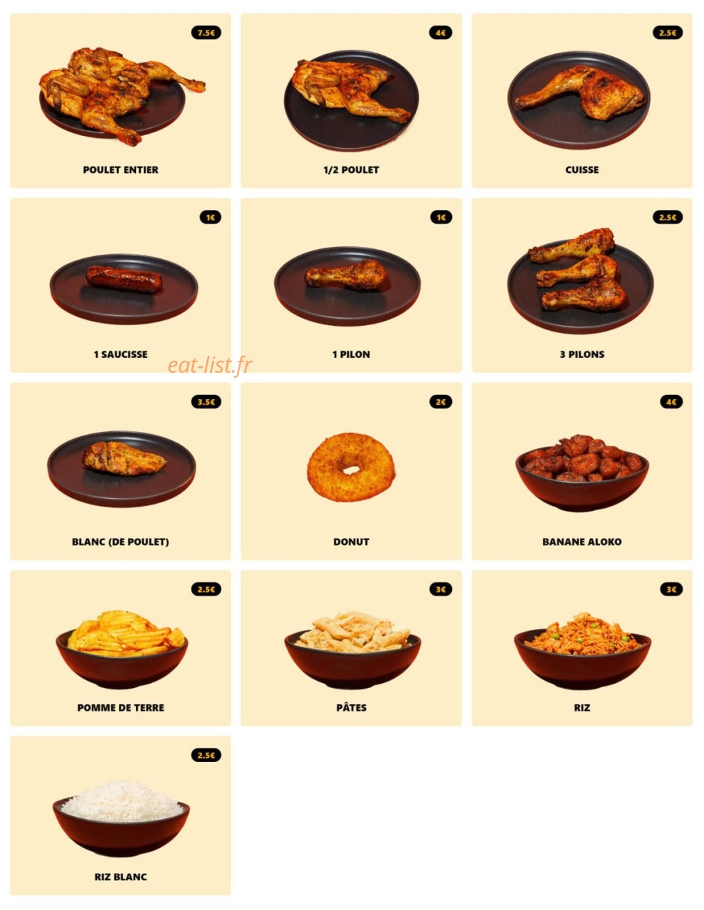 Master poulet — carte page 1