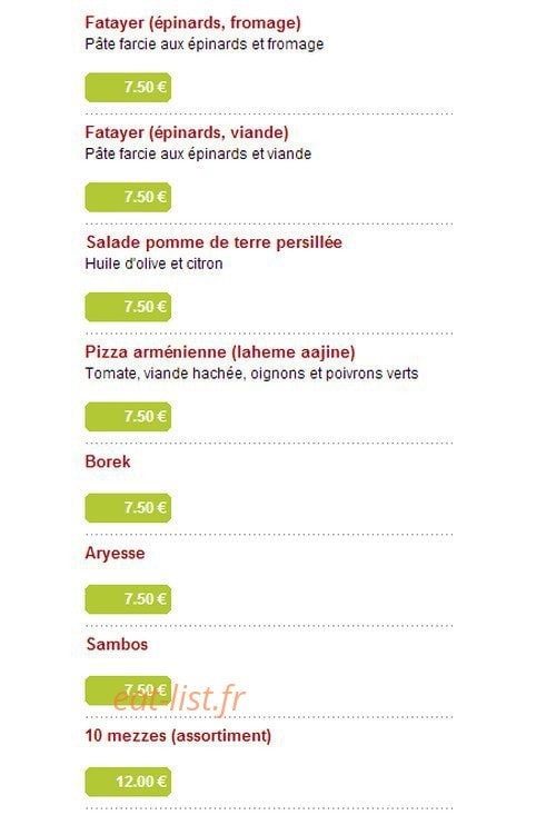 Mezze — carte page 3