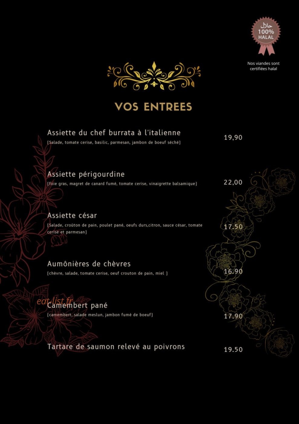 O 70 Lounge — carte page 1