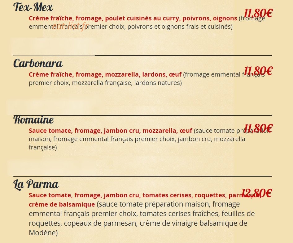 Pizza-Street — carte page 2