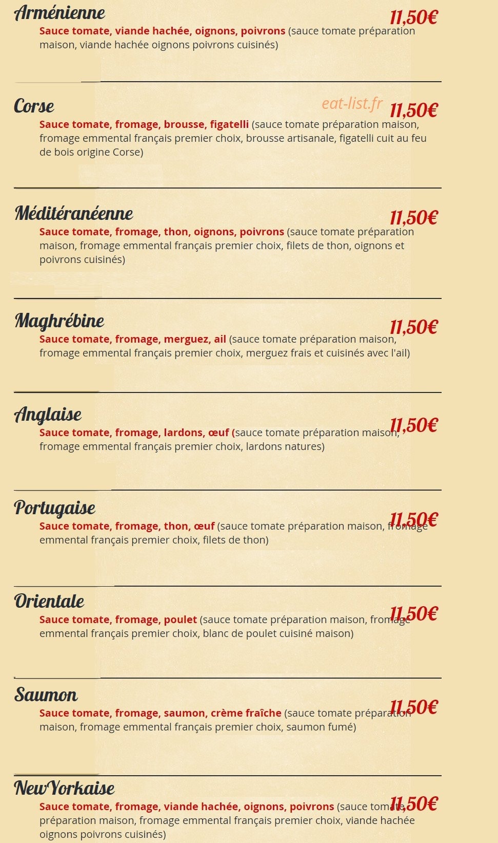 Pizza-Street — carte page 3