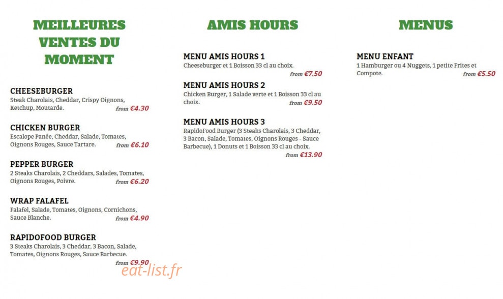 RapidoFood — carte page 5