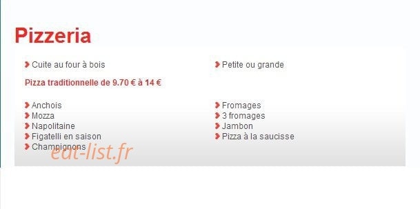 Restaurant Pizzeria Maga — carte page 2