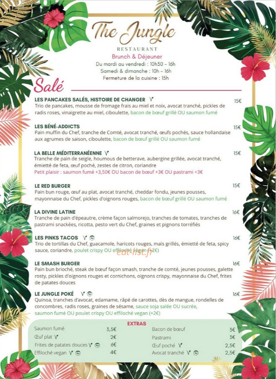 The Jungle — carte page 1