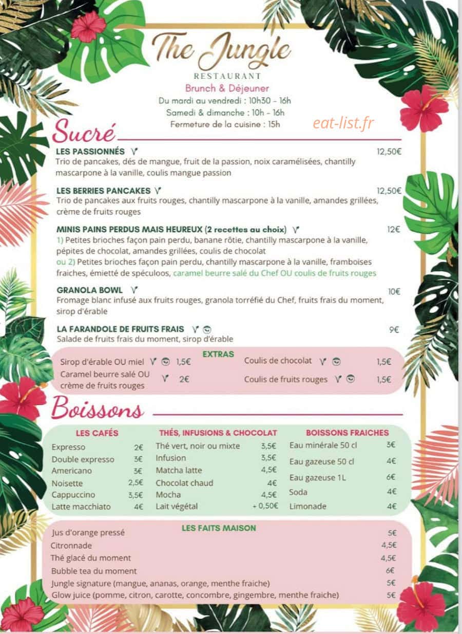 The Jungle — carte page 2