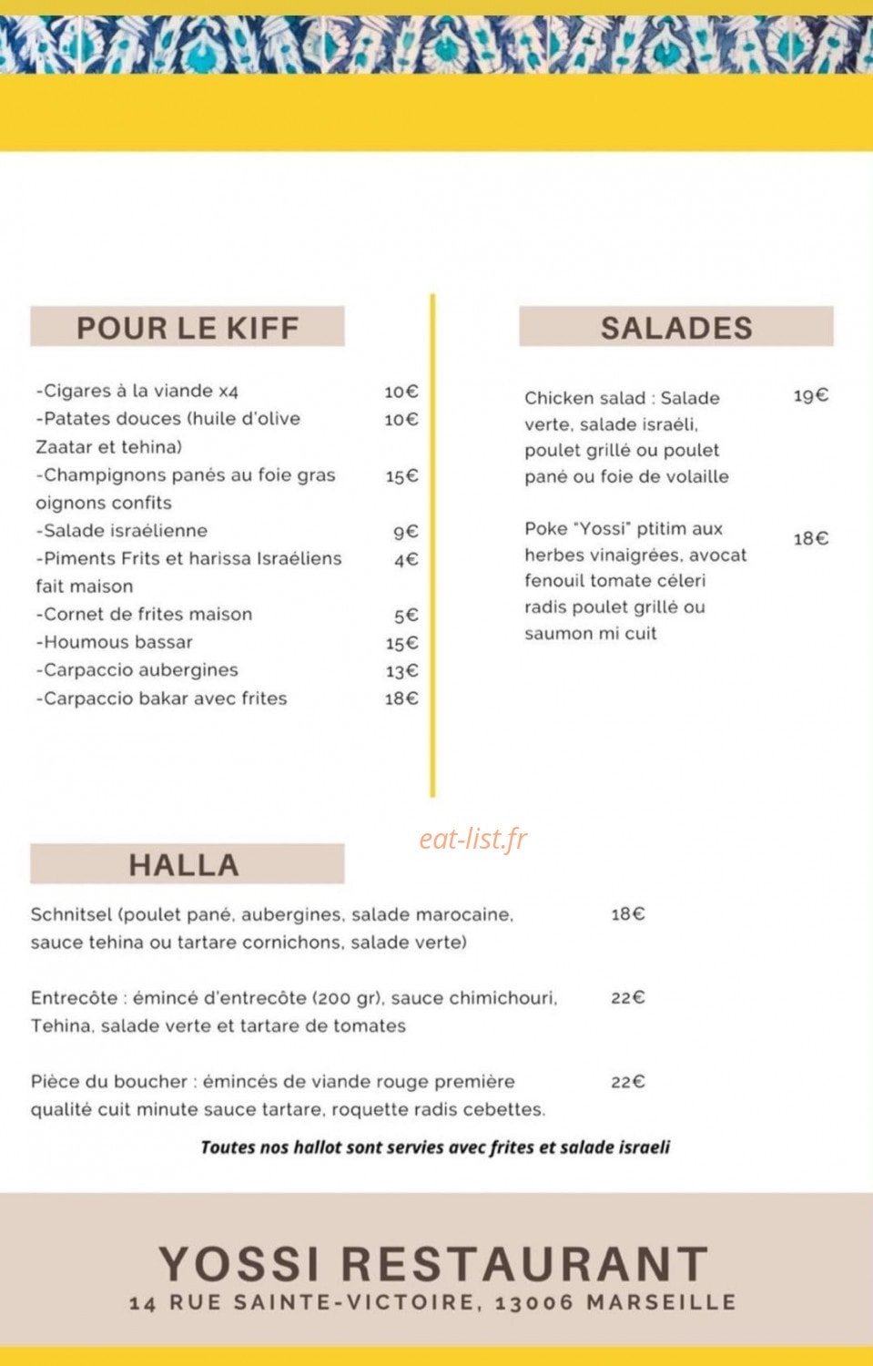 Yossi — carte page 1