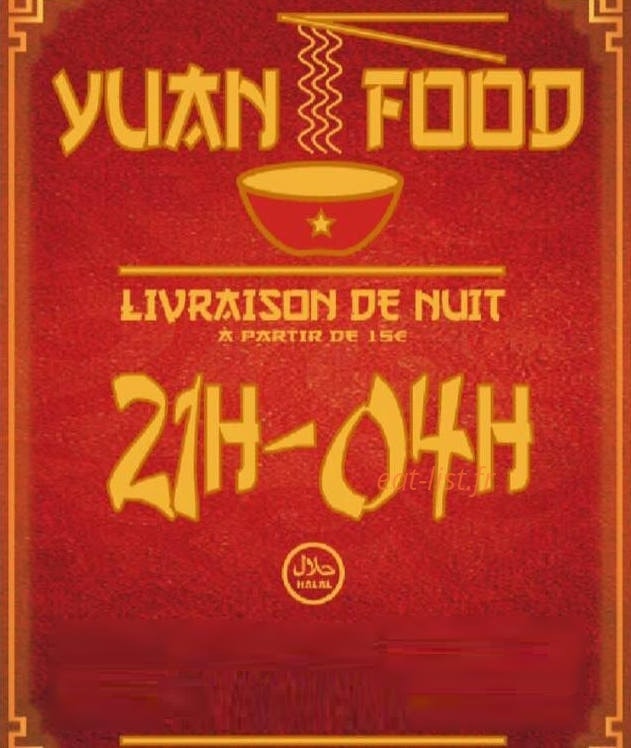 Yuan Food — carte page 1