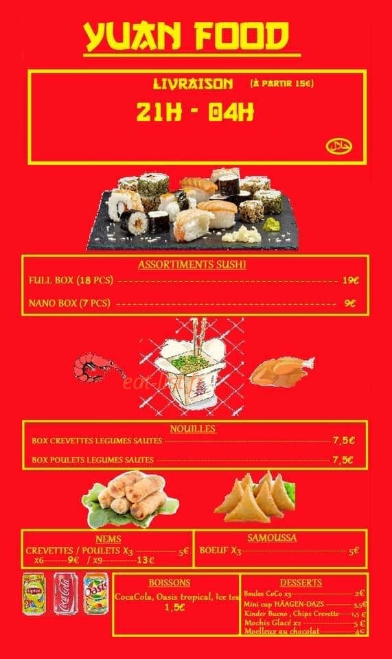 Yuan Food — carte page 2