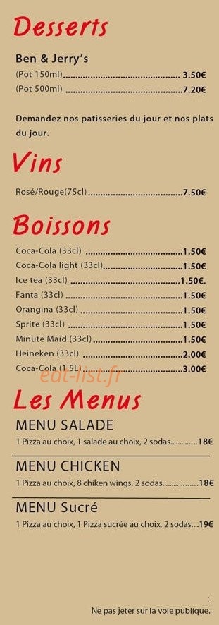 Au Régal du fort — carte page 4