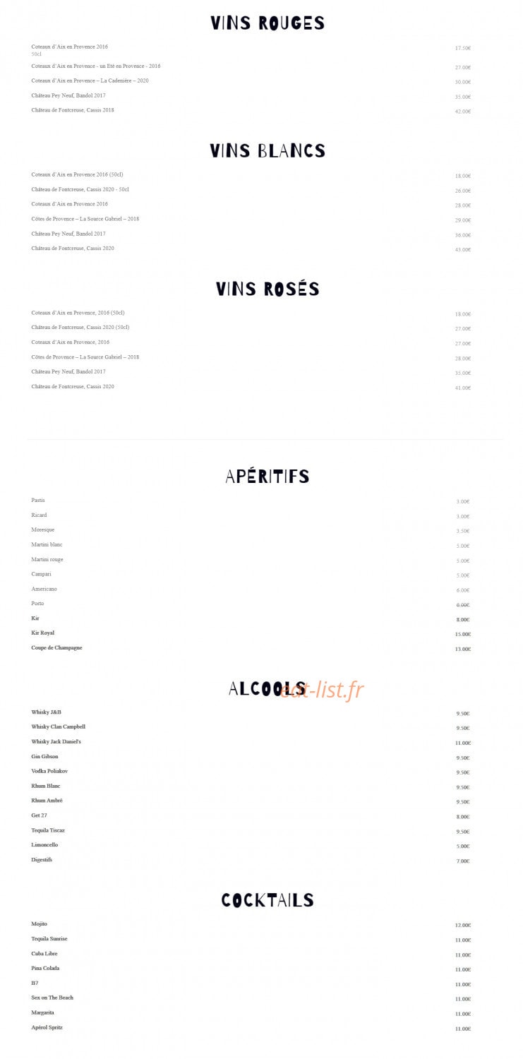 Brasserie du VII ieme — carte page 2