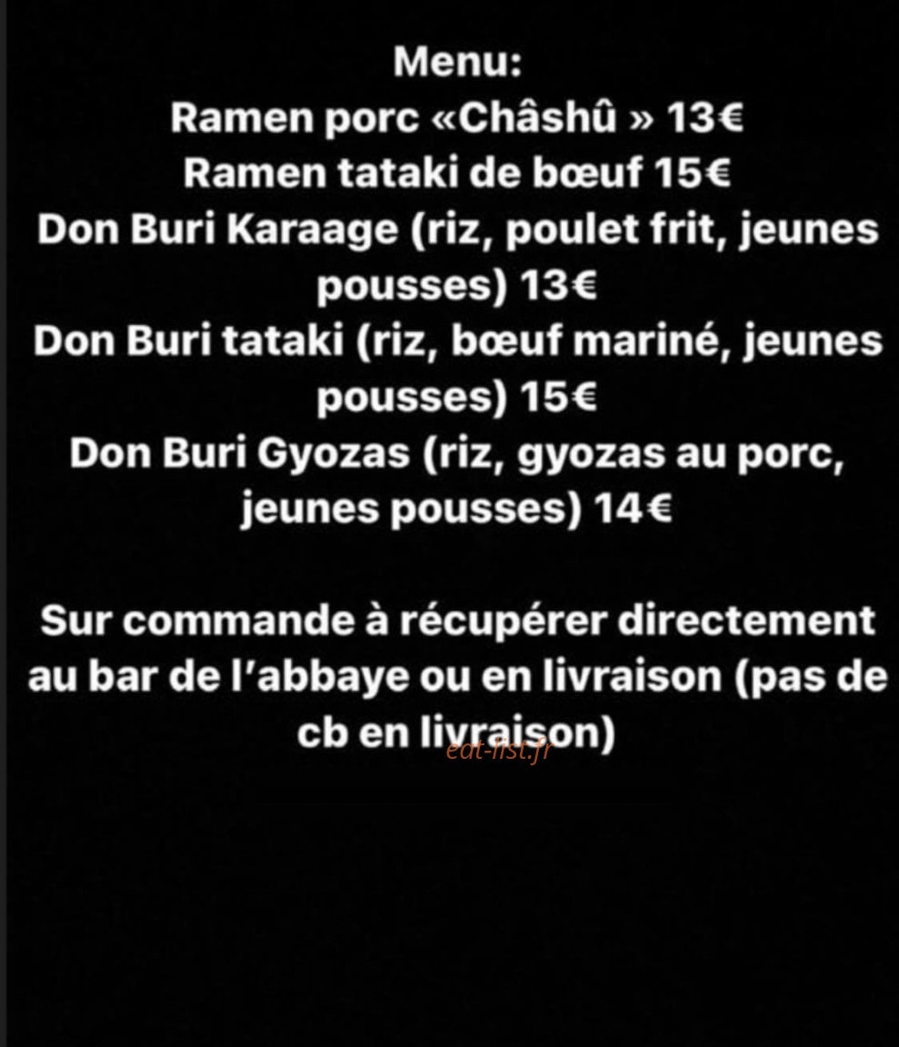 Café de l'Abbaye — carte page 1