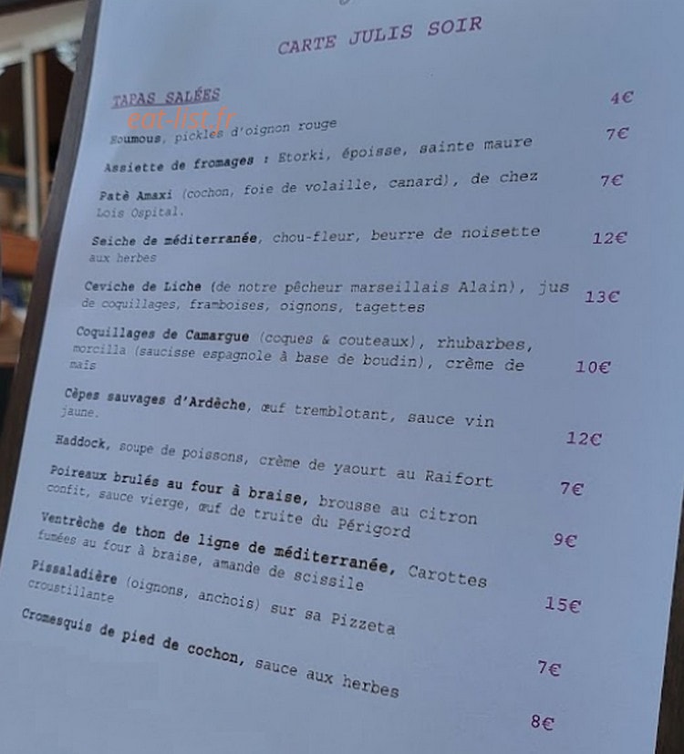 Julis — carte page 1