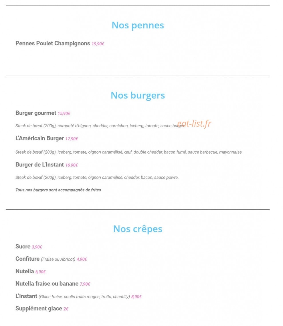 L'instant — carte page 2