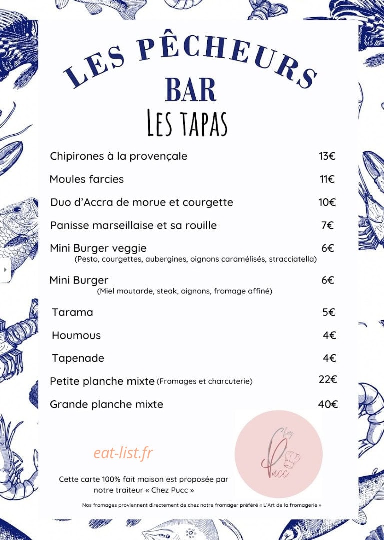 Le Bar Des Pêcheurs — carte page 1
