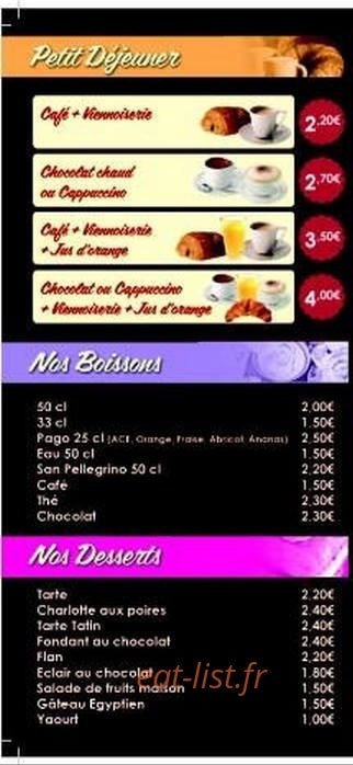 Le Break First — carte page 5