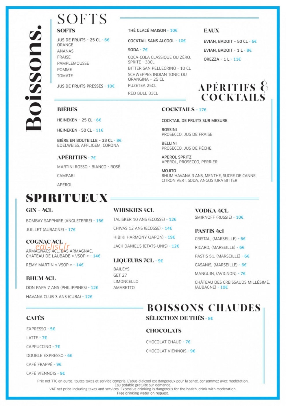 Le Carré Bistromanie — carte page 3