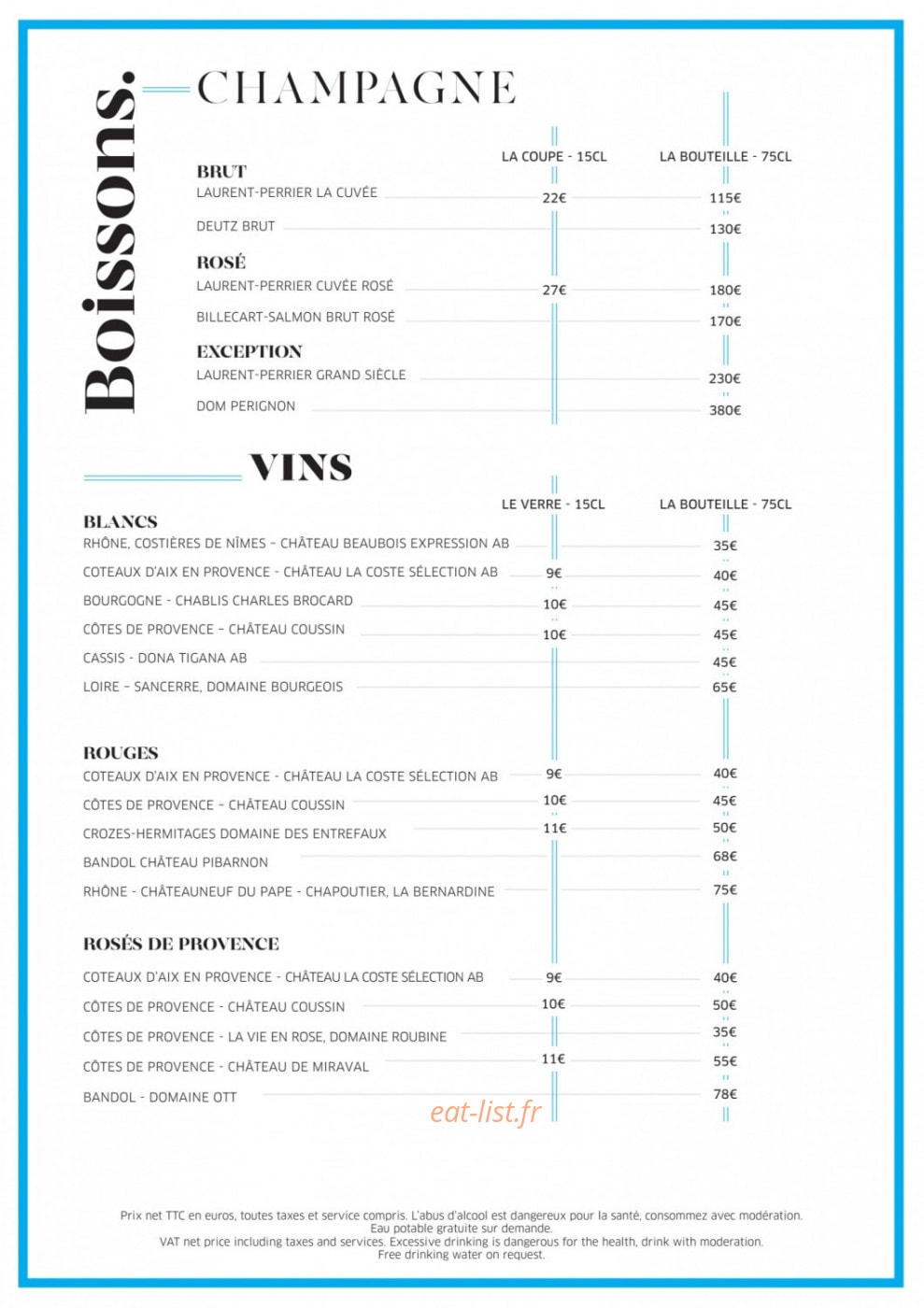 Le Carré Bistromanie — carte page 2