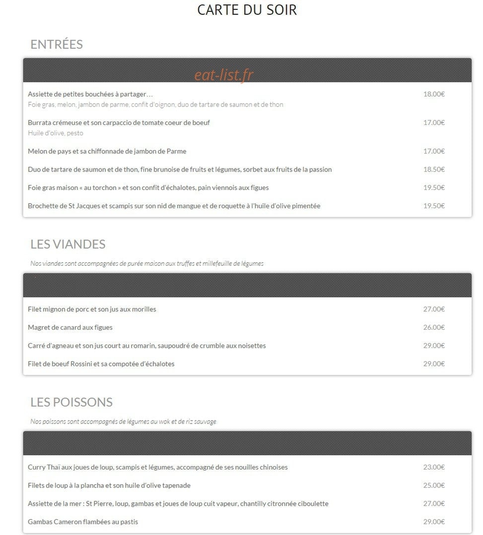 Le Chalet du Pharo — carte page 4