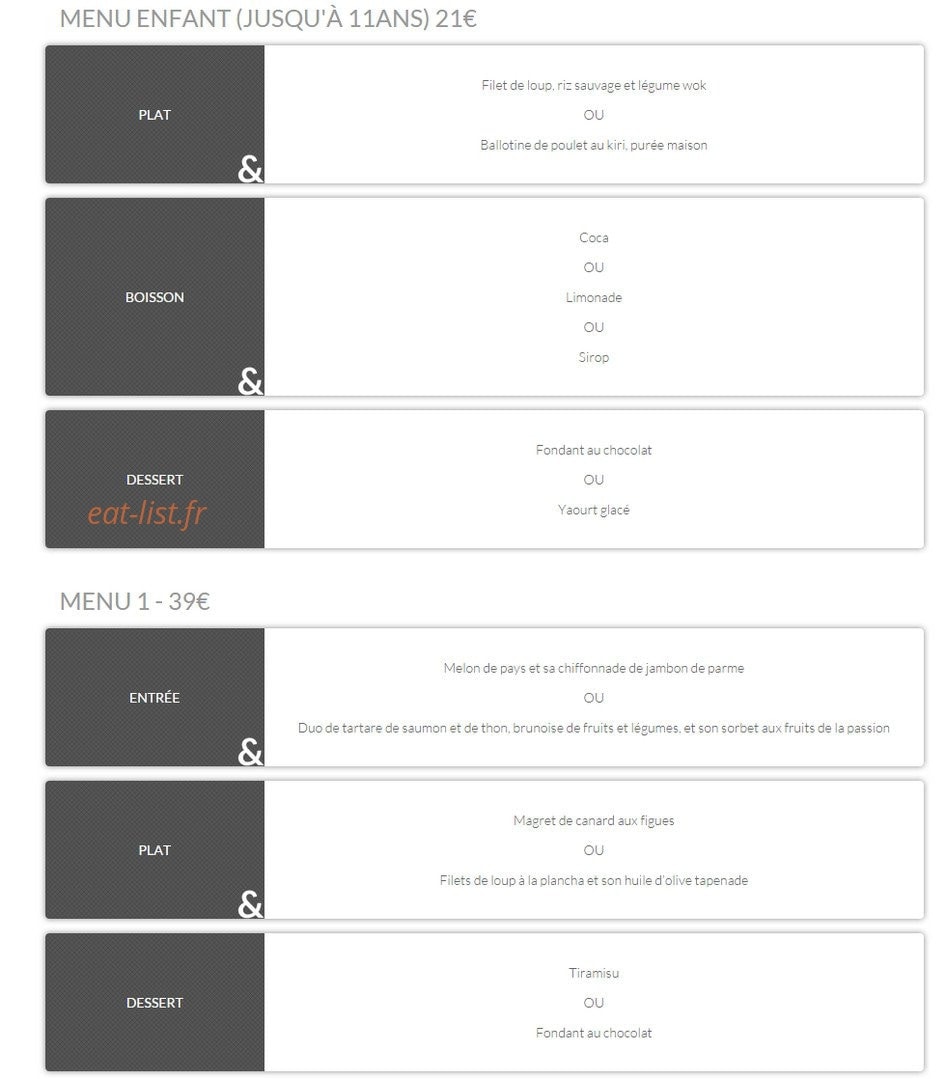 Le Chalet du Pharo — carte page 6