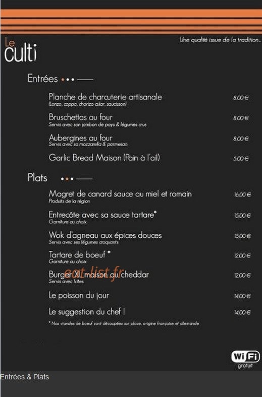 Le Culti — carte page 1