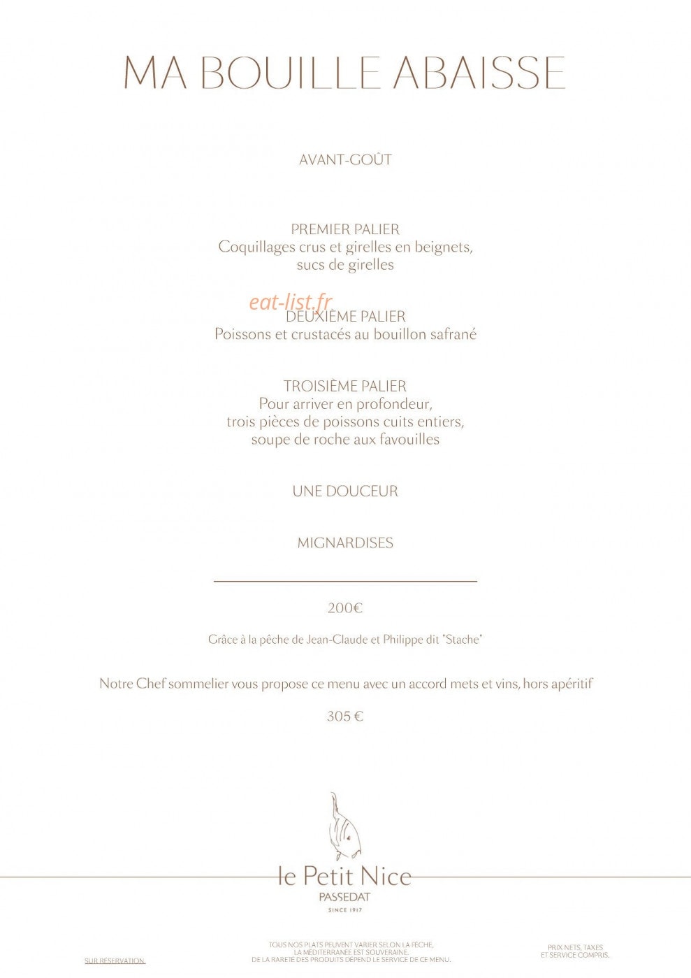 Le Petit Nice — carte page 4
